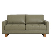 Temple &amp; Webster Hunter 3 Seater Leather Sofa