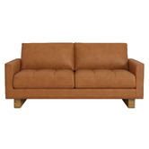 Temple &amp; Webster Hunter 3 Seater Leather Sofa