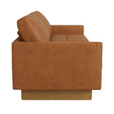 Temple &amp; Webster Hunter 3 Seater Leather Sofa