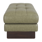 Temple &amp; Webster Hunter Leather Ottoman