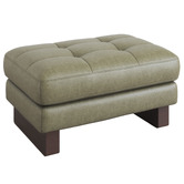 Temple &amp; Webster Hunter Leather Ottoman