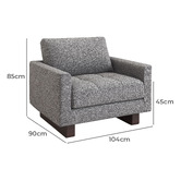 Temple &amp; Webster Hunter Upholstered Armchair