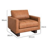 Temple &amp; Webster Hunter Leather Armchair
