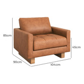 Temple &amp; Webster Hunter Leather Armchair