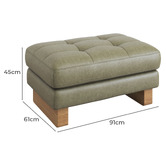 Temple &amp; Webster Hunter Leather Ottoman
