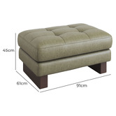 Temple &amp; Webster Hunter Leather Ottoman