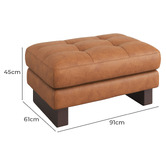 Temple &amp; Webster Hunter Leather Ottoman