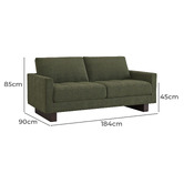 Temple &amp; Webster Hunter 3 Seater Boucle Sofa