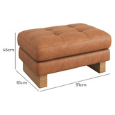 Temple &amp; Webster Hunter Leather Ottoman