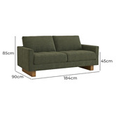 Temple &amp; Webster Hunter 3 Seater Boucle Sofa