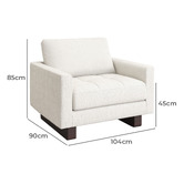 Temple &amp; Webster Hunter Boucle Armchair