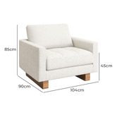 Temple &amp; Webster Hunter Boucle Armchair