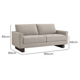 Temple &amp; Webster Hunter 3 Seater Sofa