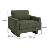 Temple &amp; Webster Hunter Boucle Armchair