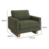 Temple &amp; Webster Hunter Boucle Armchair