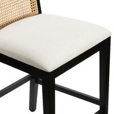 Temple &amp; Webster 64cm Dennett Rattan and Solid Beech Wood Bar Stool