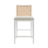 Temple &amp; Webster 64cm Dennett Rattan and Solid Beech Wood Bar Stool
