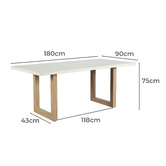 Temple &amp; Webster Milos Concrete Outdoor Dining Table