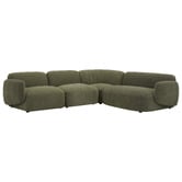 Temple &amp; Webster 4 Seater Forest Green Moab Sofa Set with Right Chaise