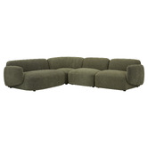 Temple &amp; Webster 4 Seater Forest Green Moab Sofa Set with Left Chaise