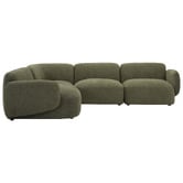 Temple &amp; Webster 4 Seater Forest Green Moab Sofa Set with Left Chaise