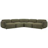 Temple &amp; Webster 5 Seater Forest Green Moab Terminal Sofa Set