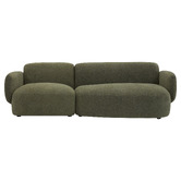 Temple &amp; Webster 3 Seater Forest Green Moab Right Chaise Sofa Set