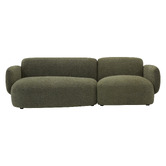 Temple &amp; Webster 3 Seater Forest Green Moab Left Chaise Sofa Set