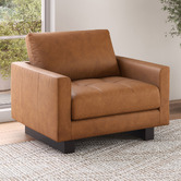 Temple &amp; Webster Hunter Leather Armchair