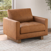 Temple &amp; Webster Hunter Leather Armchair