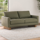 Temple &amp; Webster Hunter 3 Seater Leather Sofa