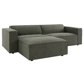 Temple &amp; Webster Russo 3 Seater Sofa &amp; Ottoman Set