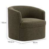 Temple &amp; Webster Robbie Teddy Swivel Armchair