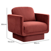 Temple &amp; Webster Ingrid Velvet Armchair