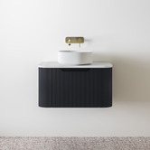 Temple &amp; Webster Airlie 750mm Wall Hung Single Vanity with Quartz Stone Countertop