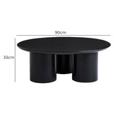 Temple &amp; Webster Clover Mango Wood Pillar Leg Coffee Table