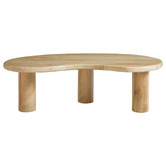 Temple &amp; Webster Rowan Curved Mango Wood Coffee Table