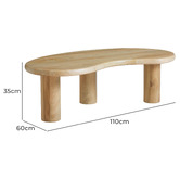 Temple &amp; Webster Rowan Curved Mango Wood Coffee Table