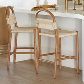 Temple &amp; Webster 61cm Marcus Beech Wood Barstool