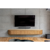 Temple &amp; Webster Premium 200cm Cannes Curved Wall-Mounted TV Unit