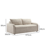 Temple &amp; Webster Siesta 3 Seater Queen Sofa Bed
