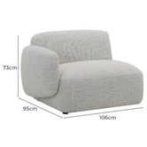 Temple &amp; Webster Natural Moab Left Corner Lounge Chair