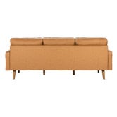 Temple &amp; Webster Tan Stockholm 4 Seater Faux Leather Sofa