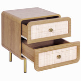 Temple &amp; Webster Maxine 2 Drawer Bedside Table