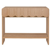 Temple &amp; Webster Fiona Scallop 2 Drawer Console Table