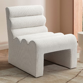 Temple &amp; Webster Natural Pablo Chenille Accent Chair