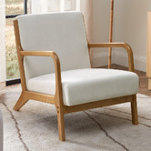 Temple & Webster Kamden Rubberwood Armchair