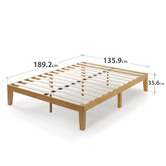 Temple &amp; Webster Natural Belvedere Wooden Bed Base