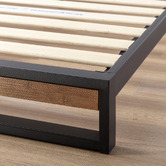 Temple &amp; Webster Houston Timber &amp; Metal Platform Bed