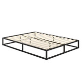 Temple &amp; Webster Black Pilato H25cm Metal Bed Base